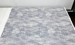 VILLA NOVA BERG CHAMBRAY BLUE MODERN GEOMETRIC EXCLUSIVE FABRIC 6 YARDS 54″W