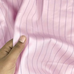 Quilting Cotton Fabric by Yard Pink Chalk Stripes Shirting Dressmaking Material