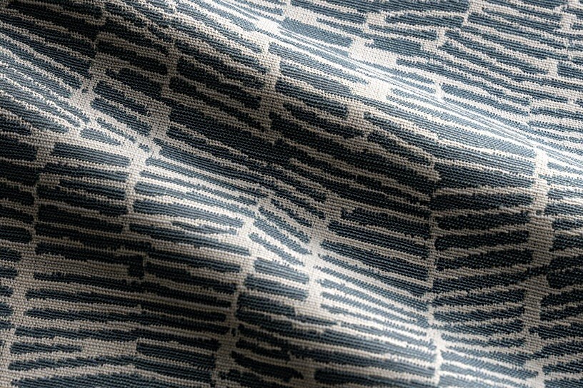 Perennials Abstract OUTDOOR Uphol Fabric- Bramblewood Bluestone 1.20 yds 813-368
