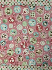 Hand Made Baby Toddler Quilt Blanket in Pinks and Bright Pastels 38” x 32”