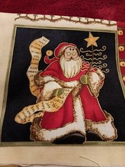 **SALE**Christmas Fabric For Lg. Throw Pillow Quilt Crafts Whimsical Santa