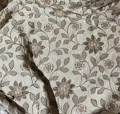 Brown Gold Ivory Floral Metallic Brocade Fabric 50” Width Sold By The Yard