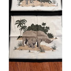 African Safari Wild Animals Fabric PANELS Ready to Sew Pillows Appliqué Quilts