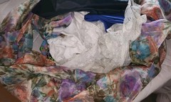 Big Lot of Fabric Quilting Crafts Lace Projects Various