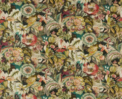 JANE CHURCHILL CURTAIN FABRIC DESIGN Rivera 5.1 METRES CHARCOAL LINEN BLEND
