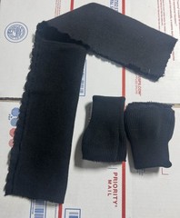 Black waistband pair of cuffs 100% Wool made USA