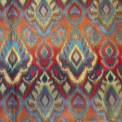 Richloom Ikat Fabric Sagamore 57×73 2yd Upholstery Boho Tribal Global Maximalism