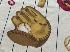Fabric Baseball 44”x 36”By Cranston print work 378