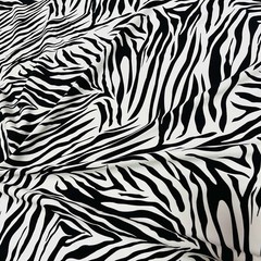 Black & White Animal Print Zebra Stretch Spandex Fabric 60″ by Yard for Swimwear