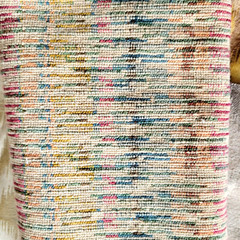 heavily Textured Fabric Sample material viscose wool polyester shiny France