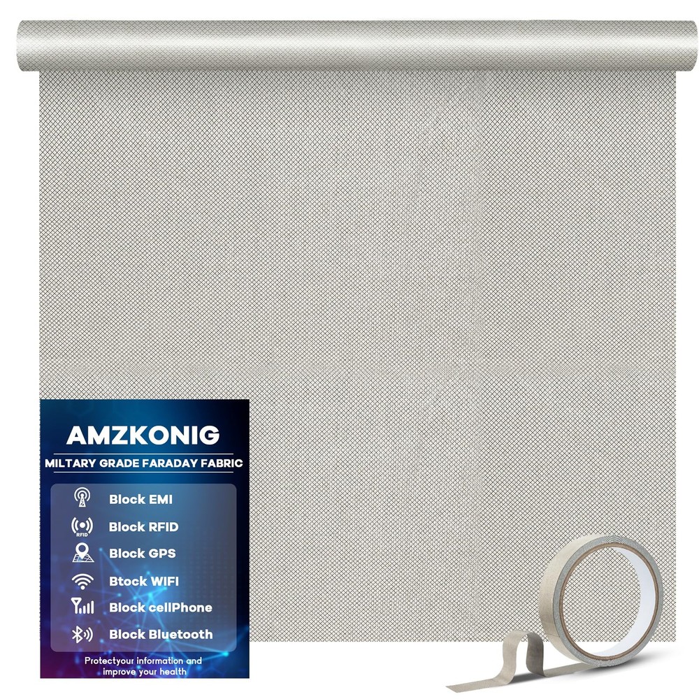 Military Grade Faraday Fabric 43″x118″ for WiFi, Cell, RFID, EMP Protection