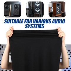 Speaker Fabric Black Speaker Grill Cloth 67″x20″ Tulle Subwoofer Stereo Fa