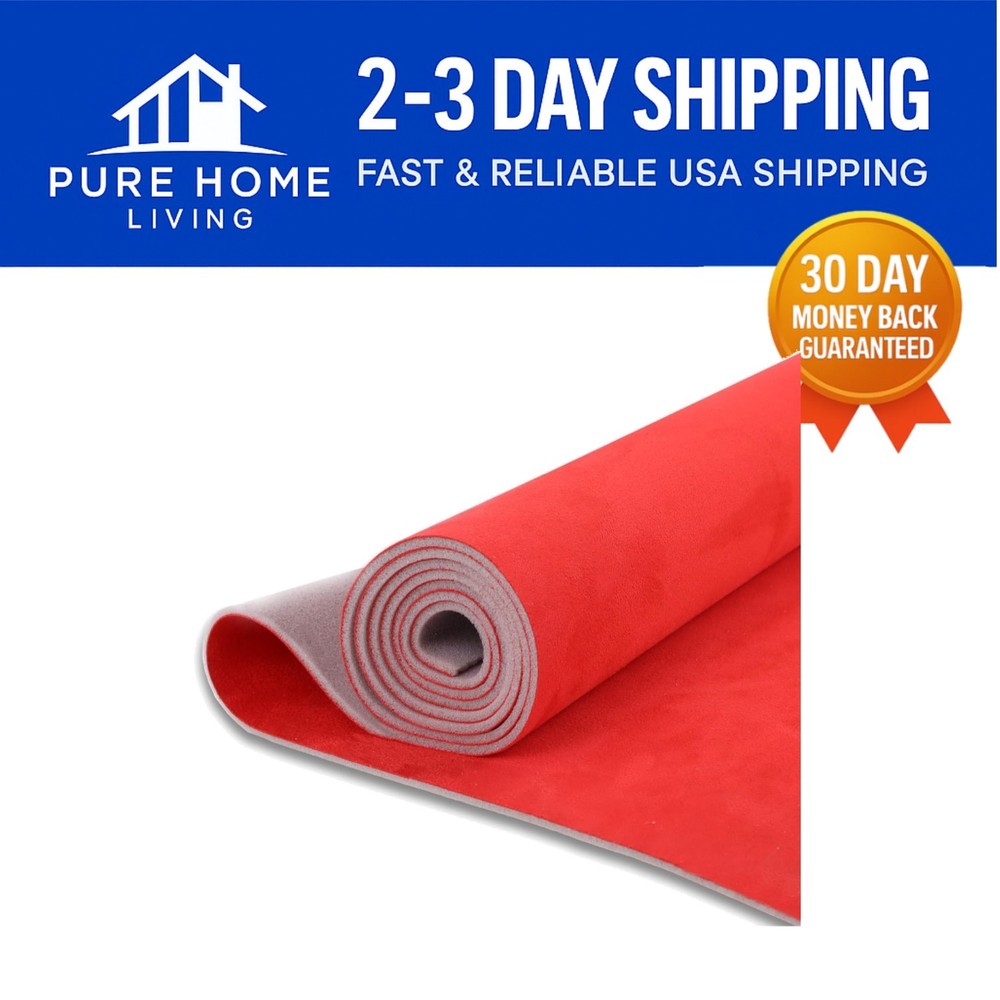 Cost-Effective 96″ x 60″ Red Suede Headliner Material with Foam – Durable & Soft