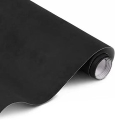 Black Suede Fabric Wrap – 17X70 Inch Suede Wrap for Car Interior – Self-