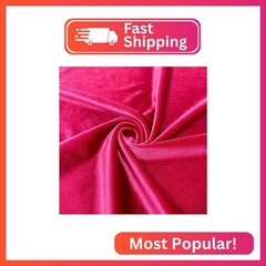 Valentina Textile Inc Stretch Velvet Fabric is 58/60″ inches Wide (1 Yard, Fuchs