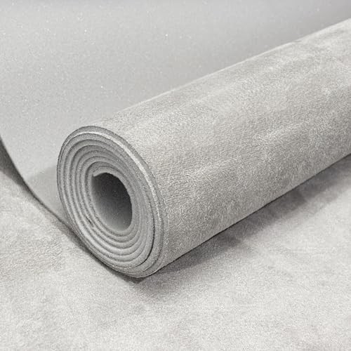 Suede Auto Headliner Fabric 120″ L × 60″ W with Foam Backing – 120″L×60″W Gray