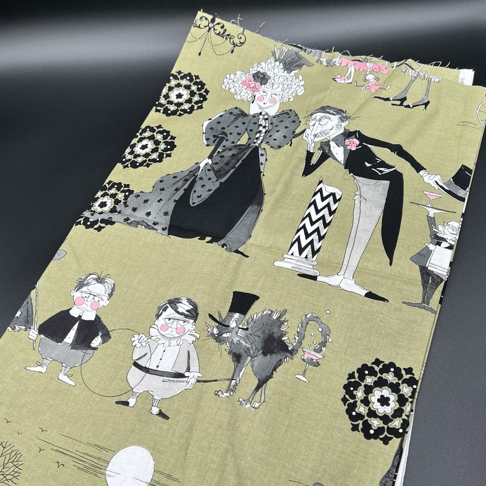 2011 Alexander Henry Fabrics Ghastlies “Ghastlie Family Reunion” on Green – 1 YD