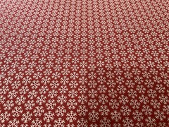 Moda Cotton Fabric “Countdown to Christmas” Red with White Snowflakes 2.0 Yards
