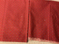 Four Different Calico Prints Beige Red Blue Tan Total 2 Yards + 17”