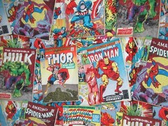 Marvel SPRINGS Retro Comic Covers Multicolor 100% Cotton Fabric 31″x 43″ NEW