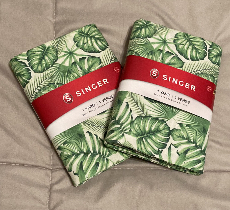 Singer 1yd Ringspun 100% Cotton 36”L x 44” W Quilting Sewing Crafts Precut New