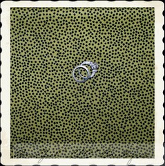 BonEful Fabric FQ Cotton Quilt Hunter Green Forest Small Black Dot Army Military