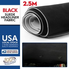 Faux Black Suede Fabric Upholstery 59″ Wide Automotive Roof US