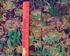 VTG Paradise Reef Purple Turquoise Silver Metallic Accent by Hoffman Remnant