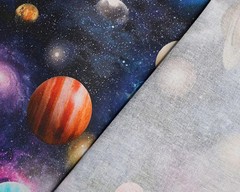 Space Galaxy Planets Cotton Fabric Universe Planet Little Johnny Kids Craft 60”