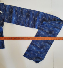 Vintage Hoffman Celestials Silver Glitter Stars on Blue Cotton Fabric 1+ Yards