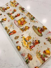 Darling 70s Girls With Cats Manes Holly Hobbie Inspired 45” Wide 7 Yards Fabric