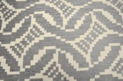 S2305 Zinc Grey Chenille Chain Link on Cream Greenhouse Crypton Home Fabric