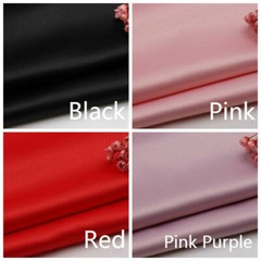 DIY Satin Silky Fabric Plain Thick Cloth Wedding Evening Dress Craft Material