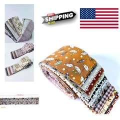 Soft Quilting Fabric Strips 42 Pieces 100 Percent Cotton Vintage Floral Designs