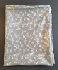 Shiny Holographic Stretch Fabric White Silver 58” x 45” Costume Dance Knit