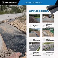 6 oz Woven Geotextile Fabric (USA MADE) | Heavy Duty Driveway & Road Stabilizer