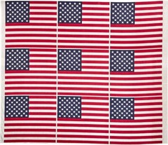 American USA Flag Patriotic Stars and Stripes Printed Cotton Fabric By the Meter