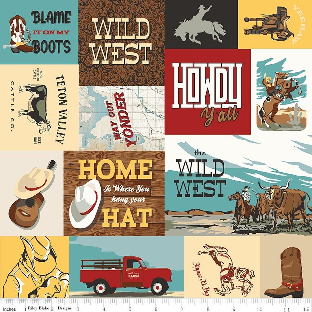 Flannel Cowboys Cowboy Multi Fabric