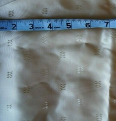 Over 1 Yard Cream w/ Shinny Arrows Silky Polyester Blend Fabric 54″ X 44″
