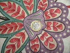 Curtain Upholstery Fabric Chanterelle Wineberry Ornate Bird Floral Cushion Blind