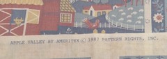 Vtg~1987~Ameritex Apple Valley~”Lady, Farm Animals~Cotton Fabric~ 7.75″x7.75″