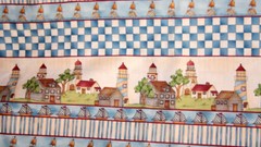 CHECKED PAST STRIPES OF HOMES FROM SSI- 100% COTTON FABRIC