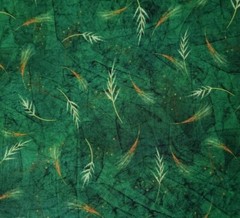 Flower Jewels BTY Teresa Ascone P&B Textile Grass Floral Crackle Deep Green