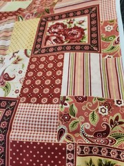 Vintage Cheater Patchwork Marcus Brothers Textiles 100 Cotton Roses Yellow Pink