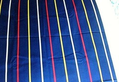½ Yard NAVY BLUE CoTToN BLeND Red Gold White lines stripes 44″W for a SHaRP Mask