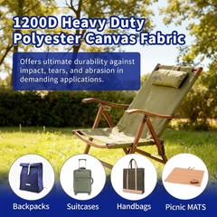 1200D Heavy Canvas Outdoor Fabric by The Yard Waterproof Multi-Color/Length