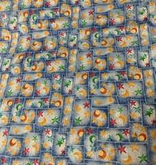 “ Our World “ Celestial Fabric By Running Rhino & Balson Hercules Red Blue BTHY