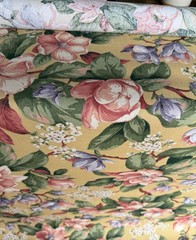 Vintage Sharon Kessler for Concord Cotton Fabric Floral Cottage 2.75 Yards X 55”