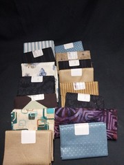LOT OF 15 FAT QUARTERS COTTON FABRIC ASSTD COLORS & DESIGNS
