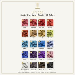 Stretch Poly Satin Fabric by the Yard – Mocha – 57/58″ – 2-Way Stretch